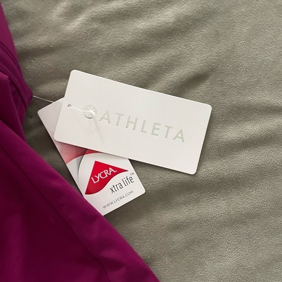 Athleta Prism Back Tankini Top Exotic Fuschia UPF 50+ - Picture 8 of 9